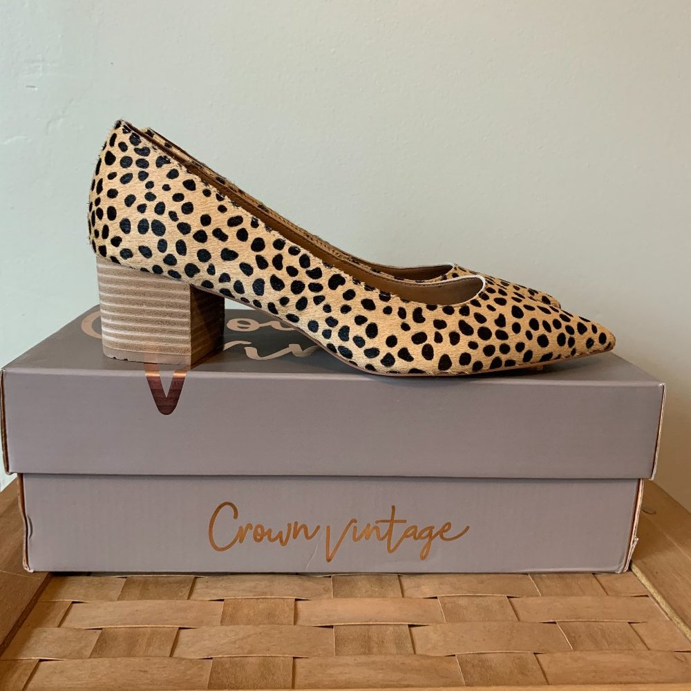 8.5 Near-New Crown Vintage Leopard Print Heels